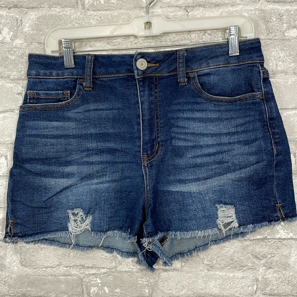 SO Dark Blue Distressed Denim Jean Shorts